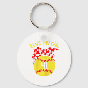 Chaveiro Softball Coque Sujo Essa é Minha Garota #41 Mãe ou