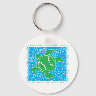 Chaveiro Softball da praia da tartaruga