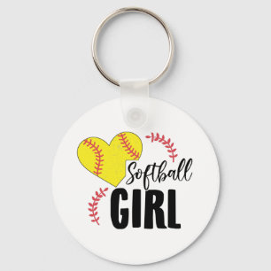 Chaveiro Softball Girl Equipe de formadores Esporte Ideia
