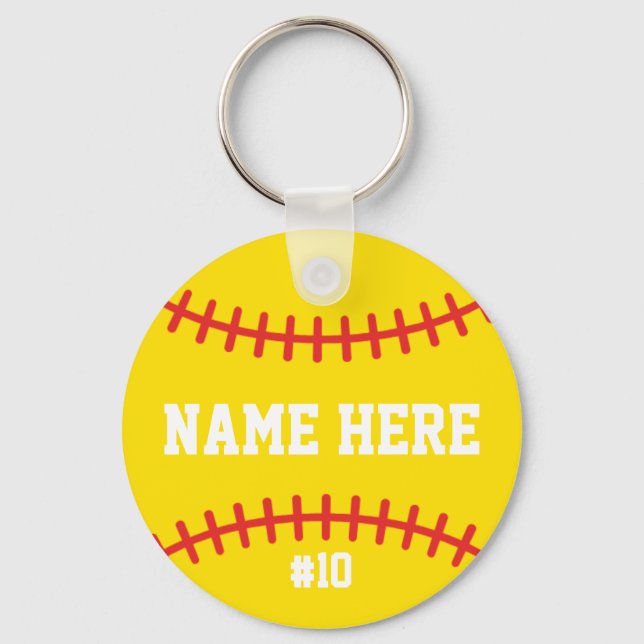 Chaveiro Softball Keychain Girls Team Cheap Athletes Player (Frente)