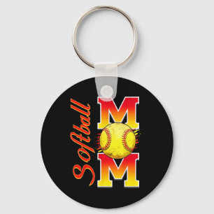 Chaveiro Softball Mãe Engraçado Baseball Mãe Dia de as mães