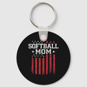 Chaveiro Softball Mãe Orgulhosa Bandeira Americana Usa Patr
