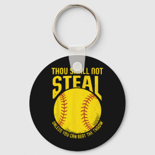 Chaveiro Softball Tu Não Deves Roubar Camiseta Engraçada Pa