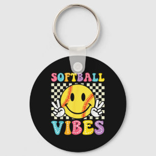 Chaveiro Softball Vibes Softball Retro Groovay Game Day Gir