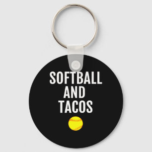 Chaveiro Softbol - Softbol E Tacos Camiseta Divertida de So
