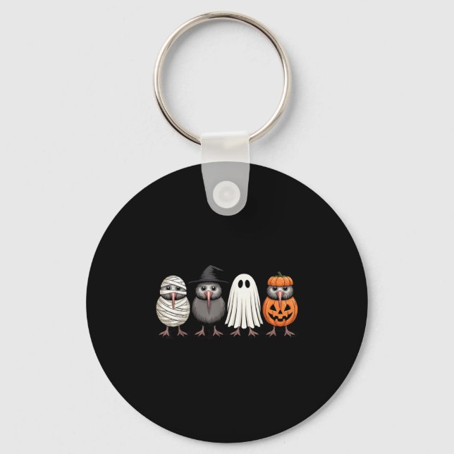 Chaveiro Soky Ghost Kiwi Bird Pumpkin Halloween Skeleton  (Frente)