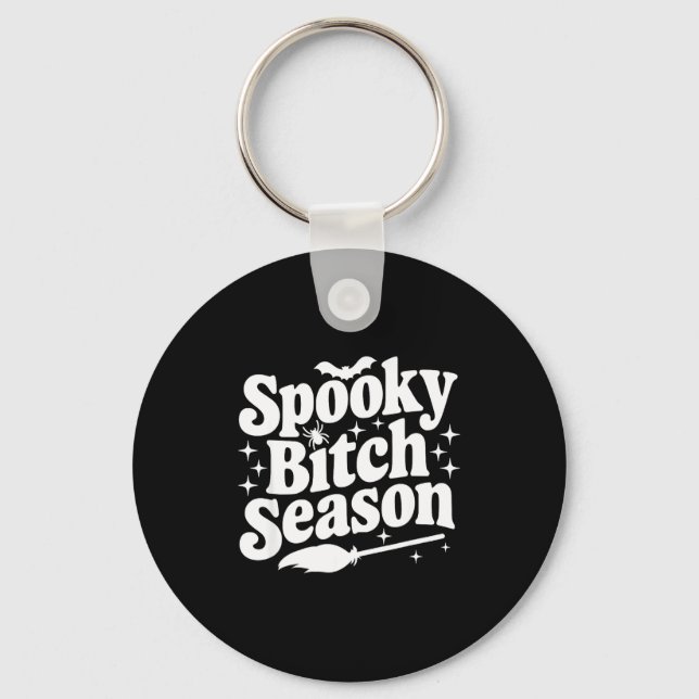 Chaveiro Soky Season Retro Halloween Witch Quote Saying Gif (Frente)