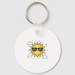 Chaveiro Sol Cartoon Sorridente Feliz - Sóis Kawaii Minimal