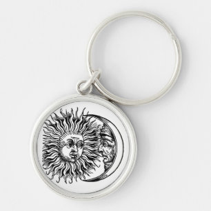Chaveiro Sol e lua medievais