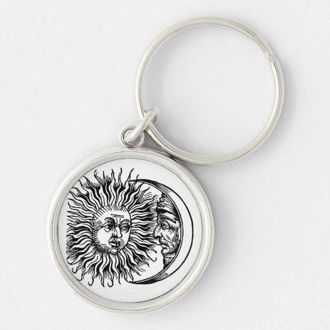 Chaveiro Sol e lua medievais (Frente)