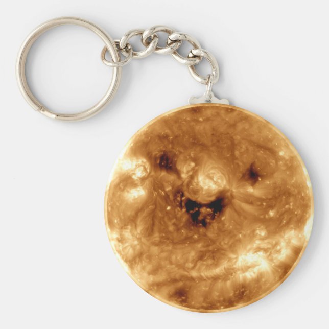 Chaveiro Sol Sorridente do Observatório Solar da NASA (Frente)