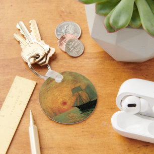 Chaveiro Sol Vermelho por Maxime Maufra, Impressionismo Vin