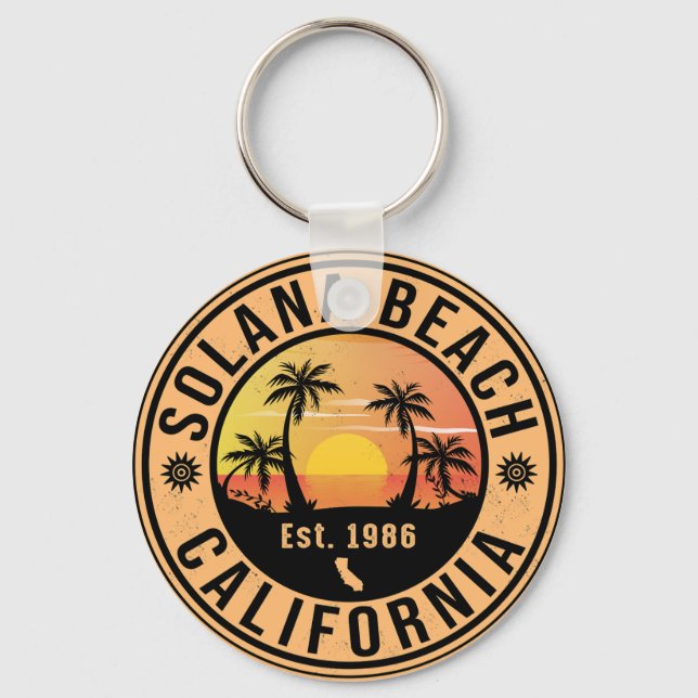 Chaveiro Solana Beach California Vintage Souvenirs 60s (Frente)