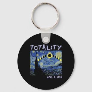 Chaveiro Solar Eclipse 2024 Art Totality April 8 Men Women