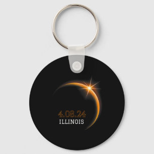 Chaveiro Solar Eclipse 2024 Illinois Totality Primavera 4.0