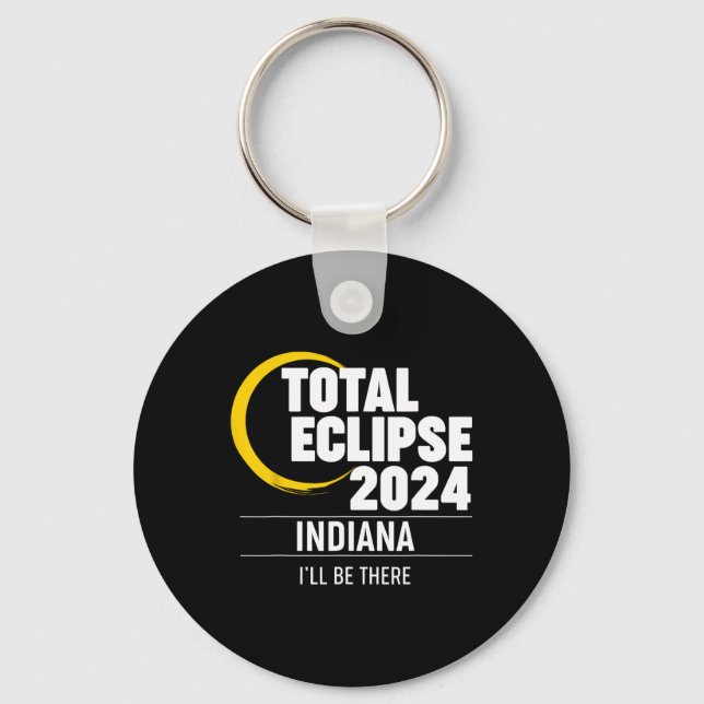 Chaveiro Solar Eclipse Indiana 2024 (Frente)