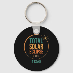 Chaveiro Solar Eclipse Texas abril de 2024 Totalidade total