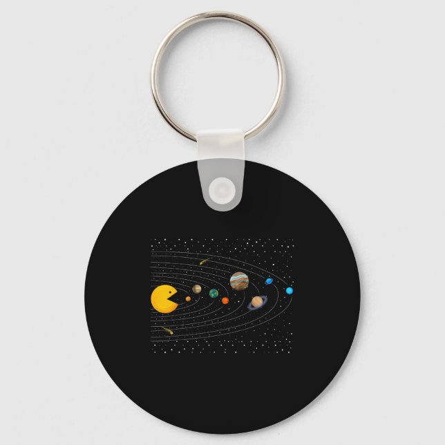 Chaveiro Solar System Video Game Funny Graphic Tees Planet  (Frente)