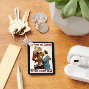 Chaveiro Soldado Patriótico Vintage para Empréstimo da Libe