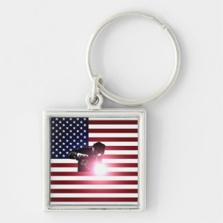 Chaveiro Soldador & bandeira americana