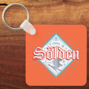 Chaveiro Solden Tirol Retro Skier Vintage Ski Holiday