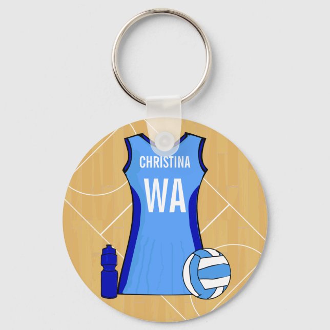 Chaveiro Solicitação personalizada exclusiva do Netball (Frente)