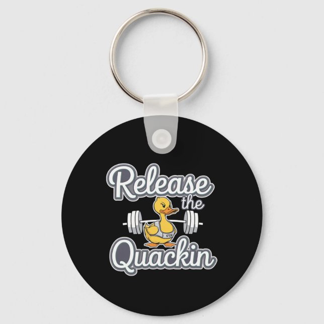 Chaveiro Solte O Quackin Gym Bodybuilding. (Frente)