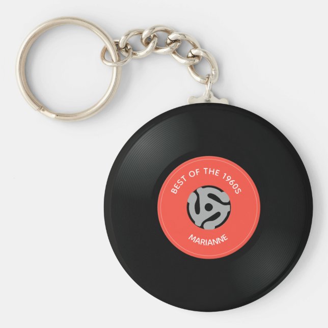 Chaveiro Solteiro de Design de vinilo (Frente)