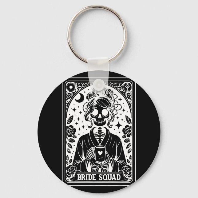 Chaveiro Solteiro Gótico Tecido de Placa de Tarot Bride Esq (Frente)