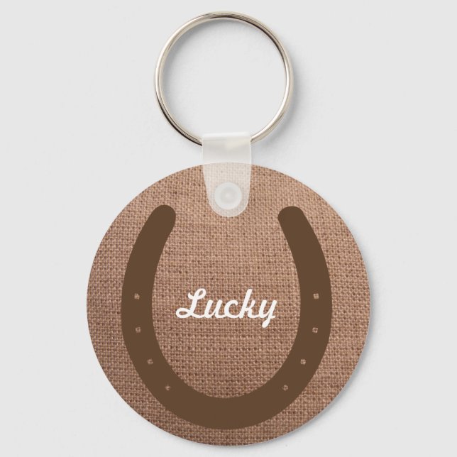 Chaveiro Solução de ferradura com nome personalizado ou ini (Frente)