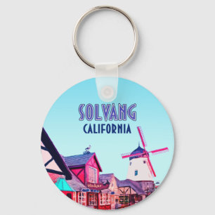 Chaveiro Solvang Centro dinamarquês California Vintage