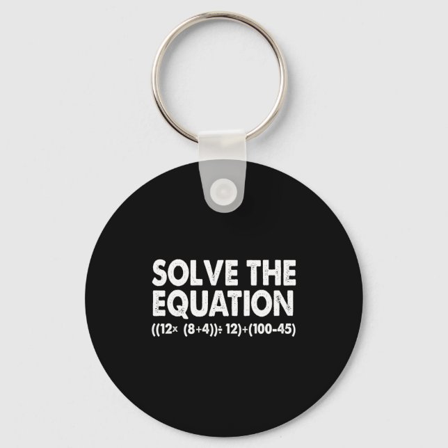 Chaveiro Solve The Equation Funny Math Teacher 67 Meme Six  (Frente)