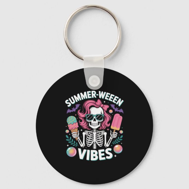 Chaveiro Soma de Halloween do Esqueleto de Summerdal Vibes (Frente)