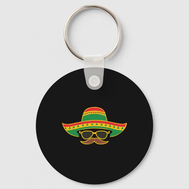 Chaveiro Sombrero Face Cinco De Mayo Partido Fiesta Mexican (Frente)