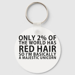 Chaveiro Somente 2% do mundo tem o cabelo vermelho tão Im