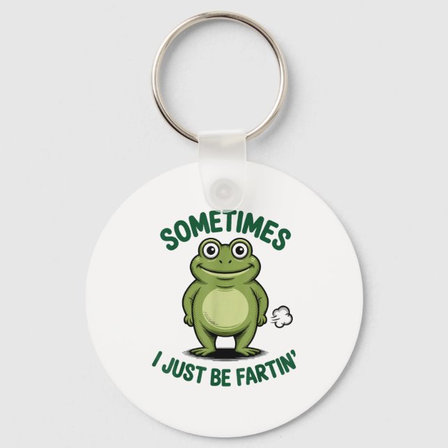 Chaveiro Sometimes I Just Be Farting Frog Christmas Funny F (Frente)