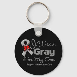 Chaveiro Son - Gray Ribbon Awareness