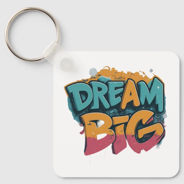 Chaveiro Sonhe Grande, Corra Selvagem de Metal (Frente)