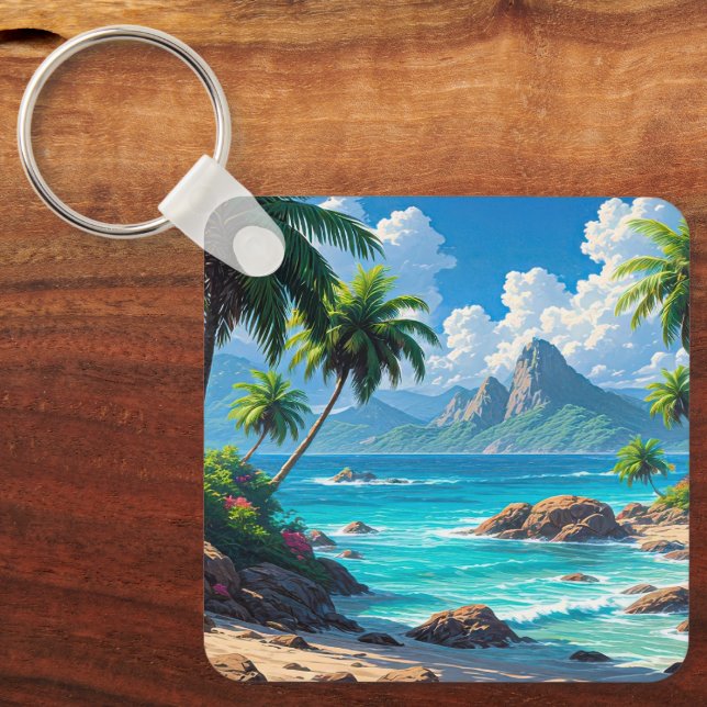 Chaveiro Sonhe, Paraíso Tropical, (Frente)