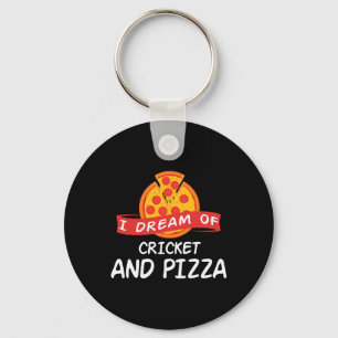 Chaveiro Sonho de Críquete e Pizza para Jogadores de Críque