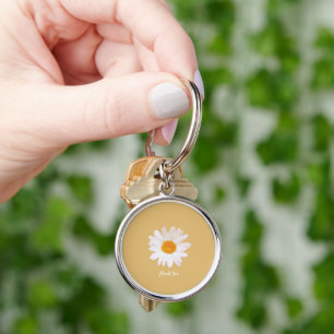 Chaveiro Sonho de Flor de Margarida – Obrigado Botânico de