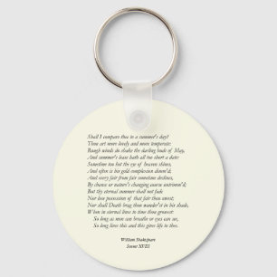 Chaveiro Sonnet nº 18 por William Shakespeare