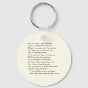 Chaveiro Sonnet nº 6 de William Shakespeare
