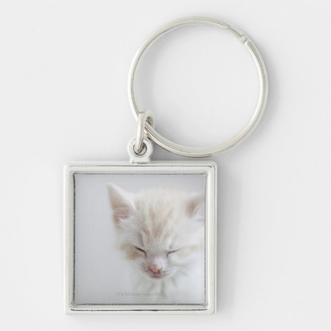 Chaveiro Sono branco do gatinho (Frente)