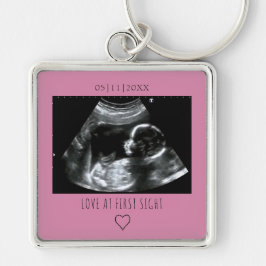 Chaveiro Sonogram Picture Photo Gift Baby Ultrasound Pink