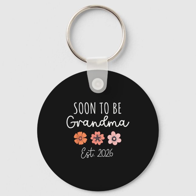 Chaveiro Soon To Be Grandma 2026 Pregnancy Announcement Gra (Frente)