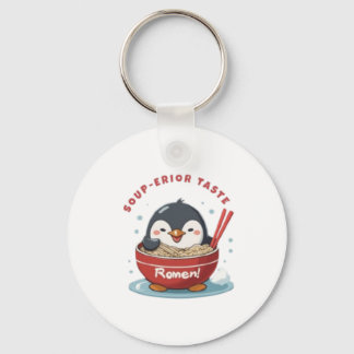 Chaveiro sopa superior de pinguim fofo