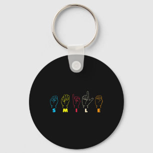 Chaveiro Sorria ASL Alphabet American Sing Language ASL Tea