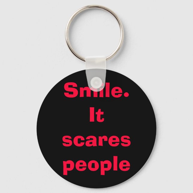 Chaveiro Sorria. Assusta as pessoas (Frente)