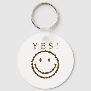 Chaveiro Sorria com feijões de café